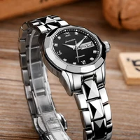 new fashion trend womens watch metal watchtungsten steel 30m waterproof female automatic mechanical watch 6 model choose 8813
