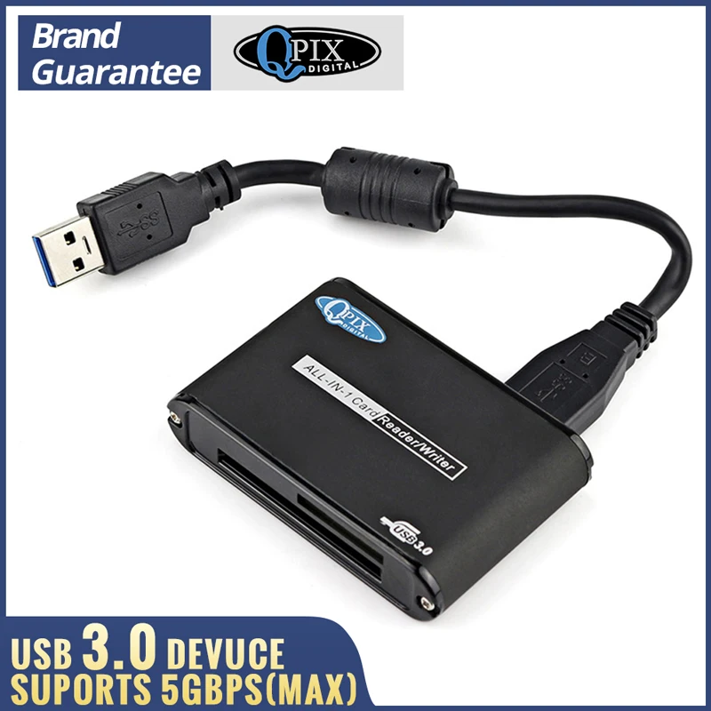 Все в одном кард-ридер писатель Универсальный USB 3,0 мульти смарт-кард-ридер SDXC/SDHC/CF высокоскоростной считыватель карт памяти