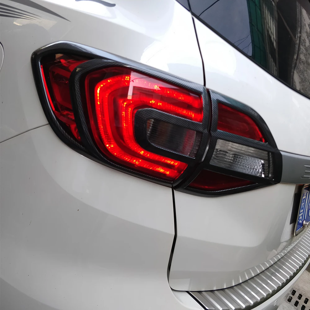 Автомобильный задний светильник накладка 4 шт. углеродное волокно АБС пластик