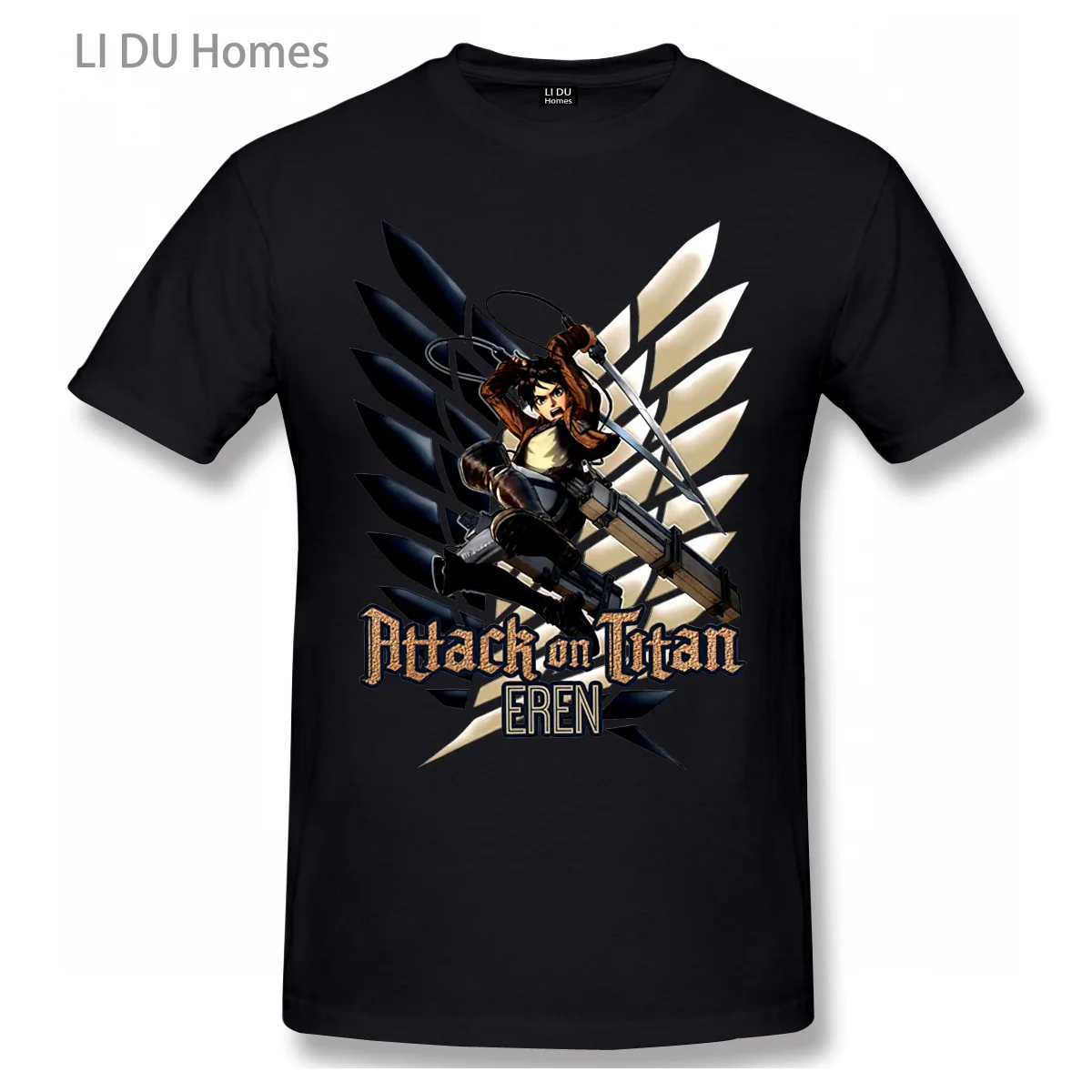 

Japanese Anime Attack On Titan Wing Of Freedom T Shirt Men/WoMen Cotton Summer T-shirt Short Sleeve Graphics Tshirt Tee Top Gift