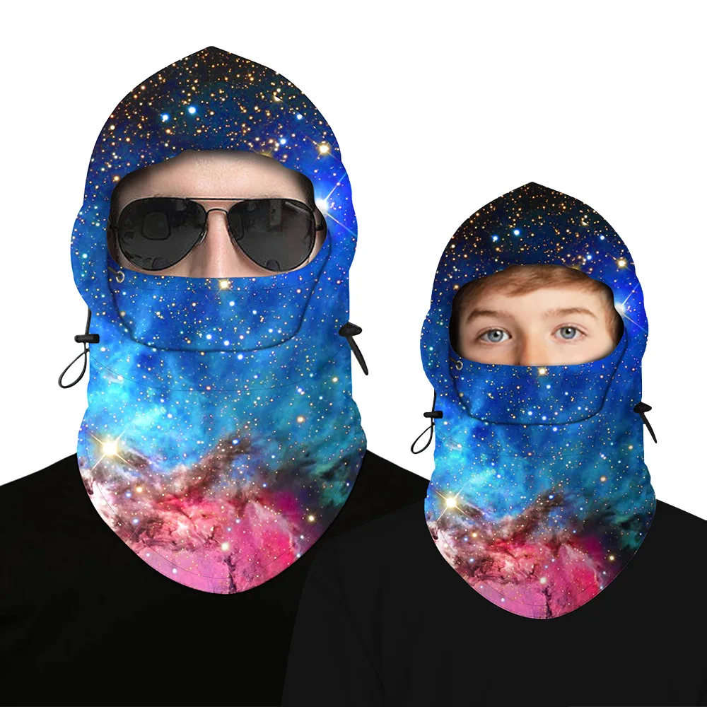Digital printing winter outdoor ski mask warm parent-child headgear Face Mask multifunctional balaclava hat Cycling Mask