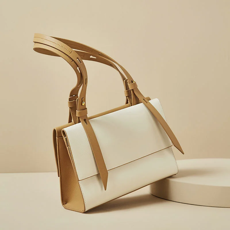 

N_ Net red live broadcast cowhide women's bag leather tote bag minority design one shoulder handbag commuter wedding bag