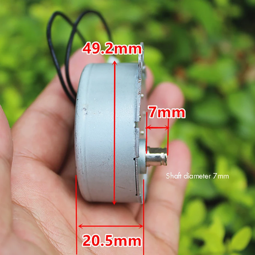 Synchronous Gear Motor Two Wires AC220V Slow Speed 4 rpm Short Shaft Diameter 7mm for DIY Projects | Обустройство дома