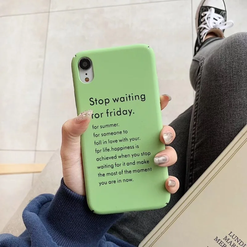 Чехол для Red mi Note 7 Модный чехол телефона с английскими буквами Xio 8/mi 9/mi 9 Lite зеленый