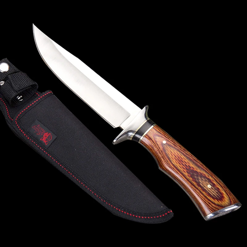 DuoClang высокопрочный нож для выживания на открытом воздухе полный охоты 5Cr13Mov