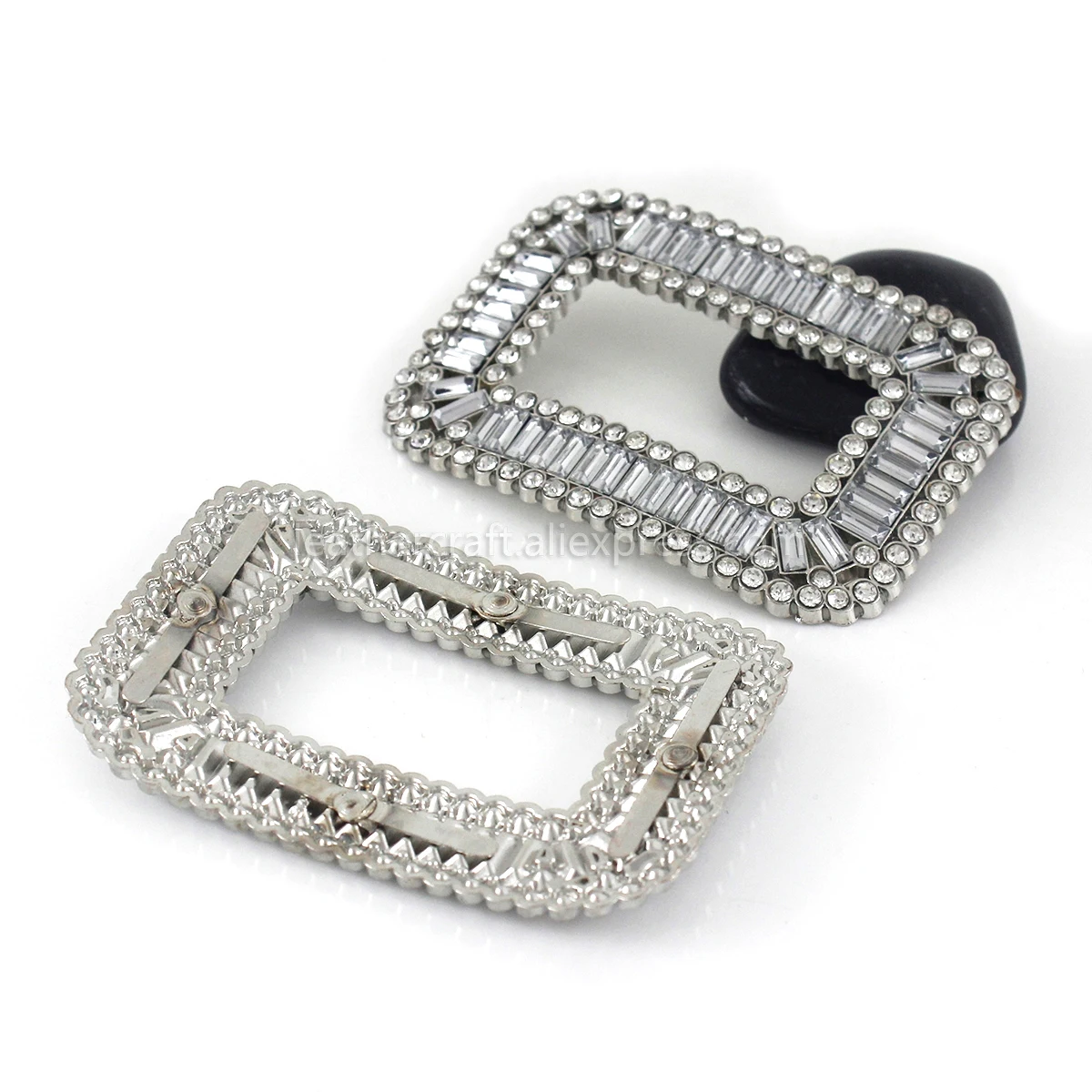 1 пара металлических квадратных стразы застежка Пряжка женская сумка кошелек