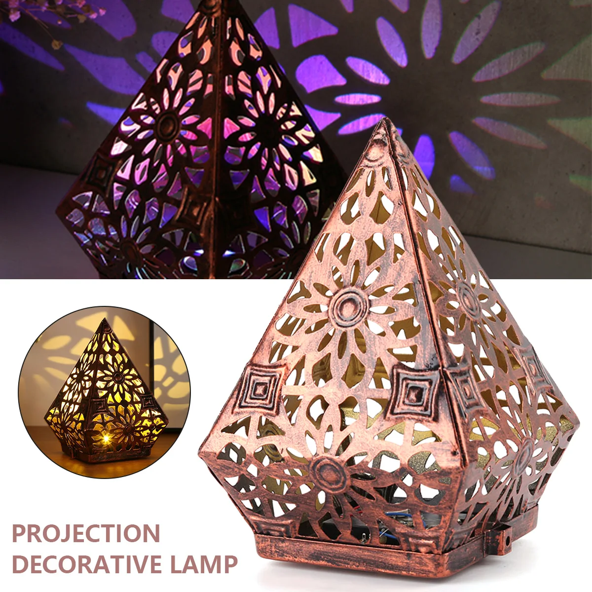 

Polar Star Diamond Lamp LED Projection Bohemian Floor Decorative Lamp Geometric Light Home Decor Bedroom Bedside Standing Lamp