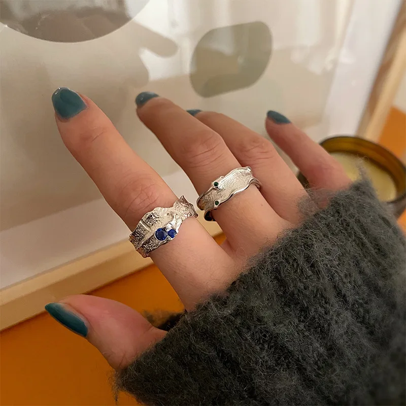 

New Exquisite Geometric Ring Personality Irregular Adjustable Vintage Open Rings For Women Fashion Jewelry Gift