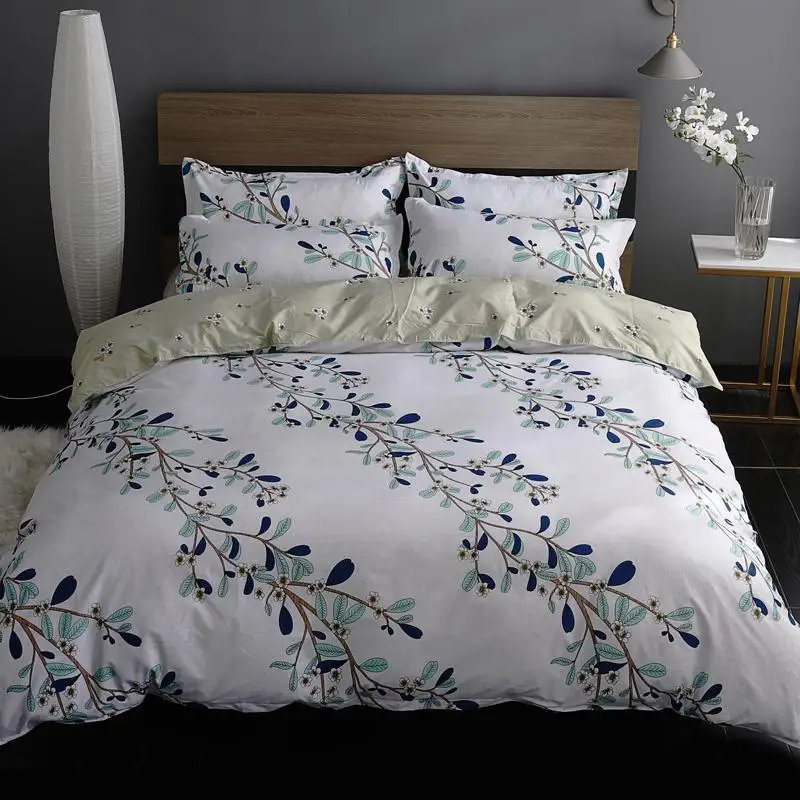 55Menainy Комплект постельного белья с цветами Женский комплект пододеяльником