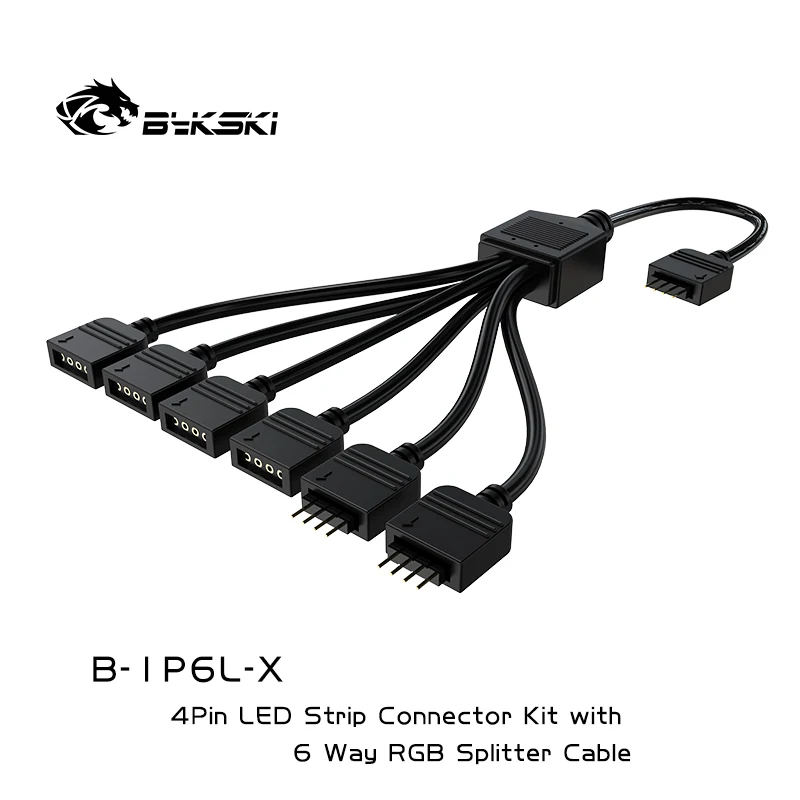 

Bykski RGB возрастом от 1 года до 6 Расширение синхронизации кабель 12V 4pin расширения концентратор для освещения синхронизации к материнской плат...