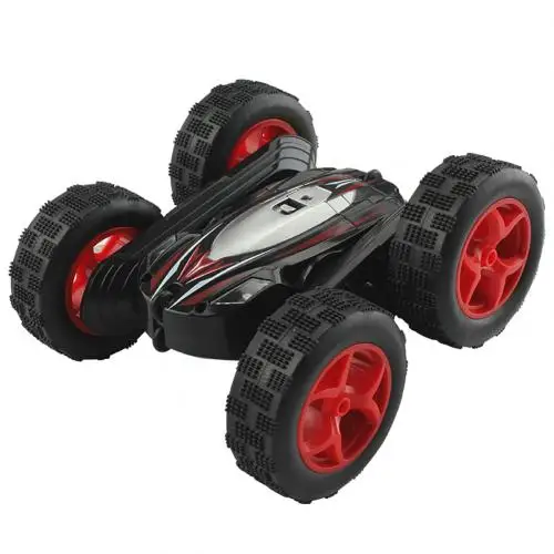 Черный 4WD 2,4G RC высокая скорость 360 градусов флип спин гоночный трюк автомобиль с светодиодный игрушка для детей хорошая защита от помех - Цвет: Черный