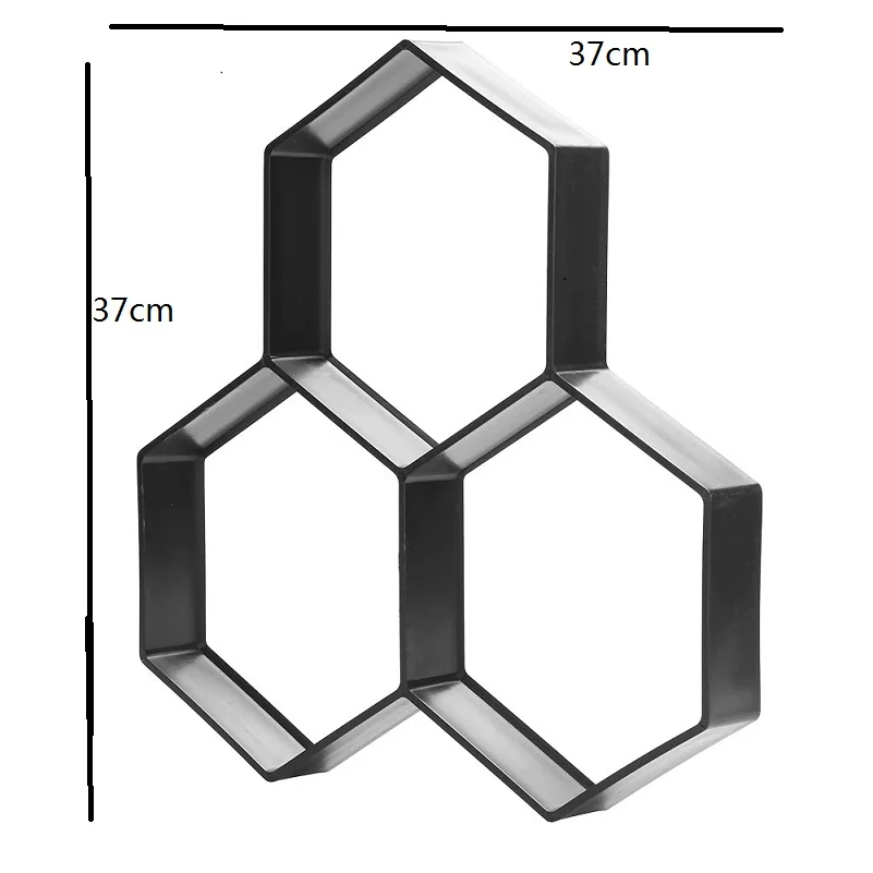 hexagon 2 Квадратные бетонные формы для сада, домашний декор, бетон, цемент, камень, дизайн, сделай сам, кирпичные формы, тротуарная дорожка, бетонные формы - Цвет: hexagon 2