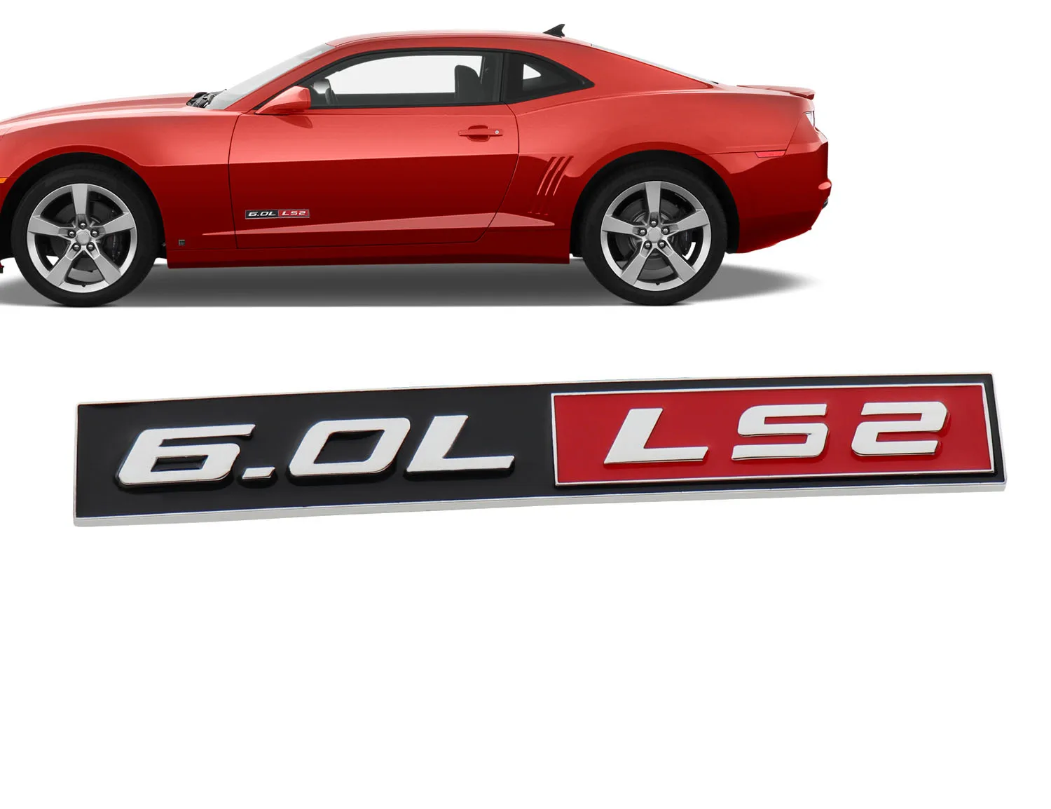 Хром красный цвет универсальные 6.0L LS2 двигателя для багажник авто крыло дверца