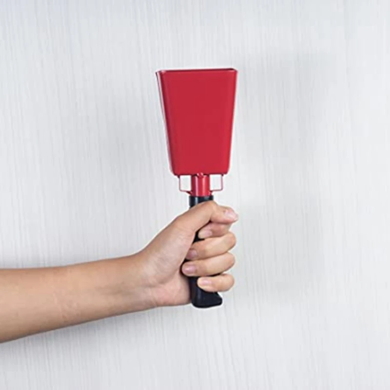 

Cowbell with Handle-Cowbell Noise Generator, Loud Call Ringtone Suitable for Cheering, Sports Games, Wedding, Farm, Red