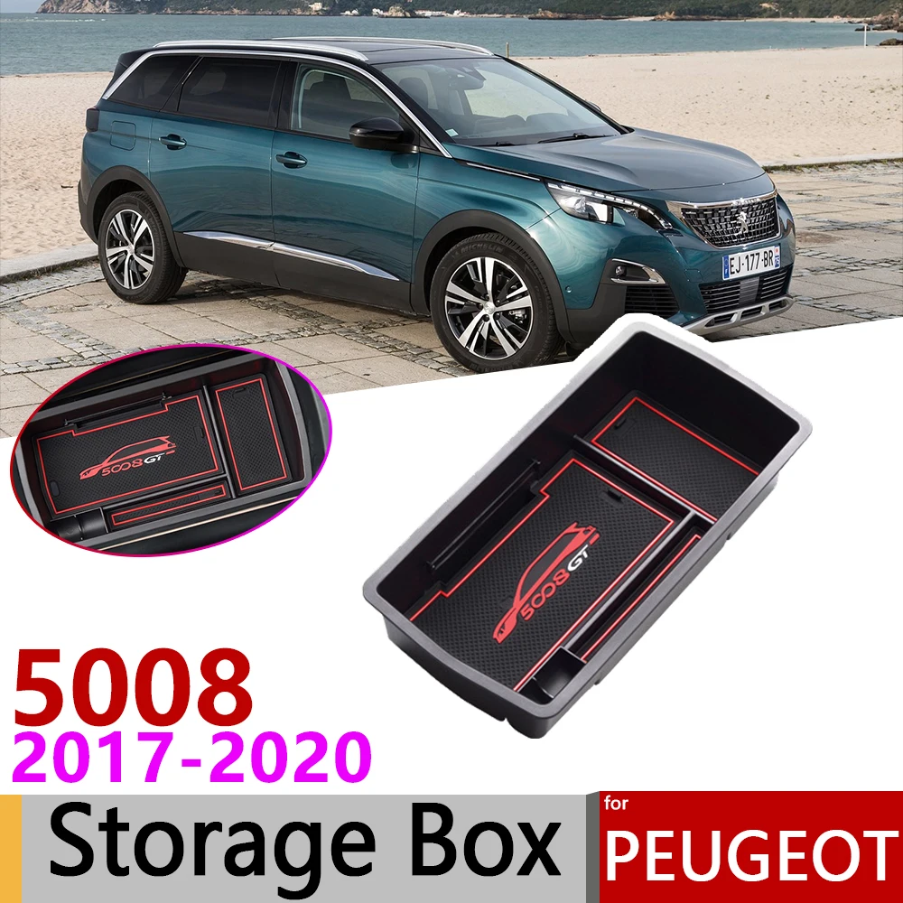 

for Peugeot 5008 MK2 5008 II 2 SUV 2nd Gen 2017 2018 2019 2020 of Armrest Box Storage Stowing Tidying Car Organizer Accessories