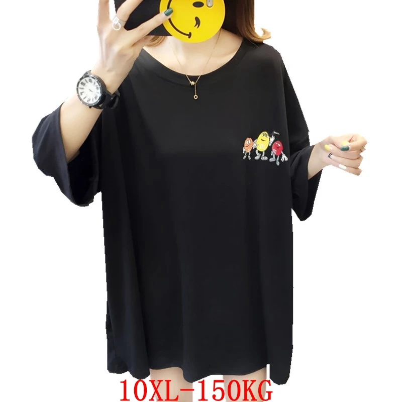 Женская футболка с круглым вырезом и коротким рукавом большого размера | одежда
