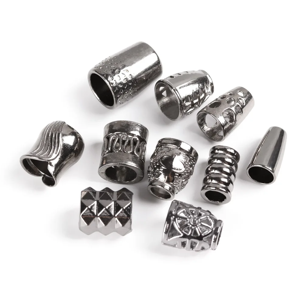 10 шт металлические бусы на веревочке амулеты пряжки для паракордовый браслет