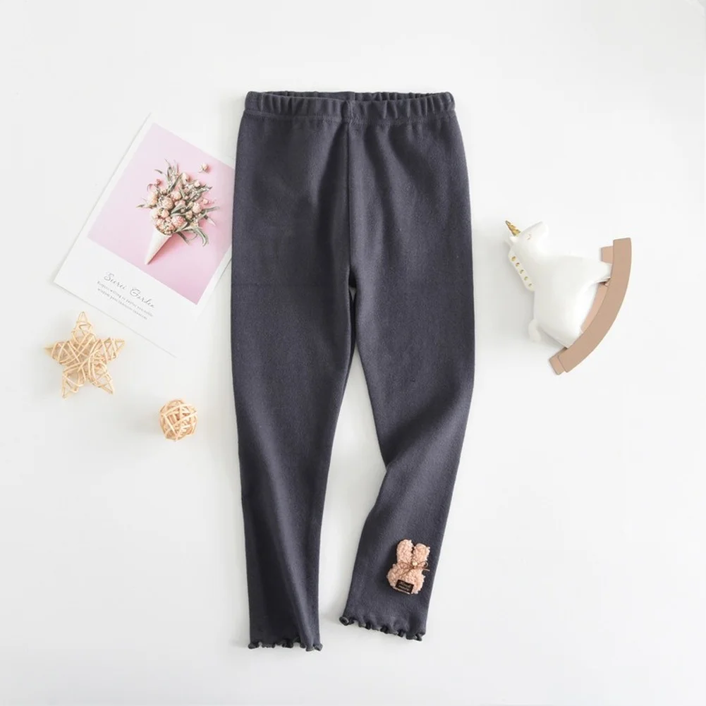 

2021 little rabbit-decorated girls' leggings, spring and autumn children's pants, cotton children's trousers