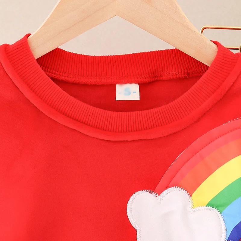 

New Winter Children Fashion Clothes Baby Boys Girl Thicken T Shirt Pants 2Pcs/sets Kids Infant Costume Toddler Cartoon Tracksuit