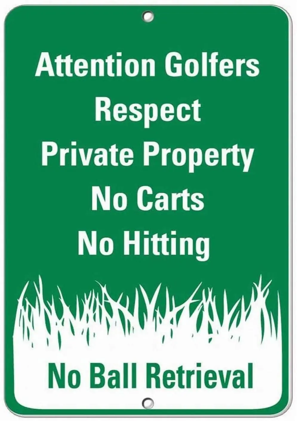 Внимание гольфисты уважают частную собственность не ударяются ретро
