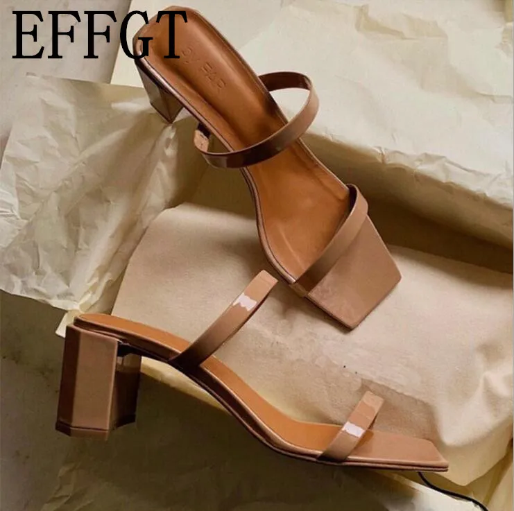 Effgt/летние женские шлепанцы повседневные пляжные ботинки Модные босоножки на