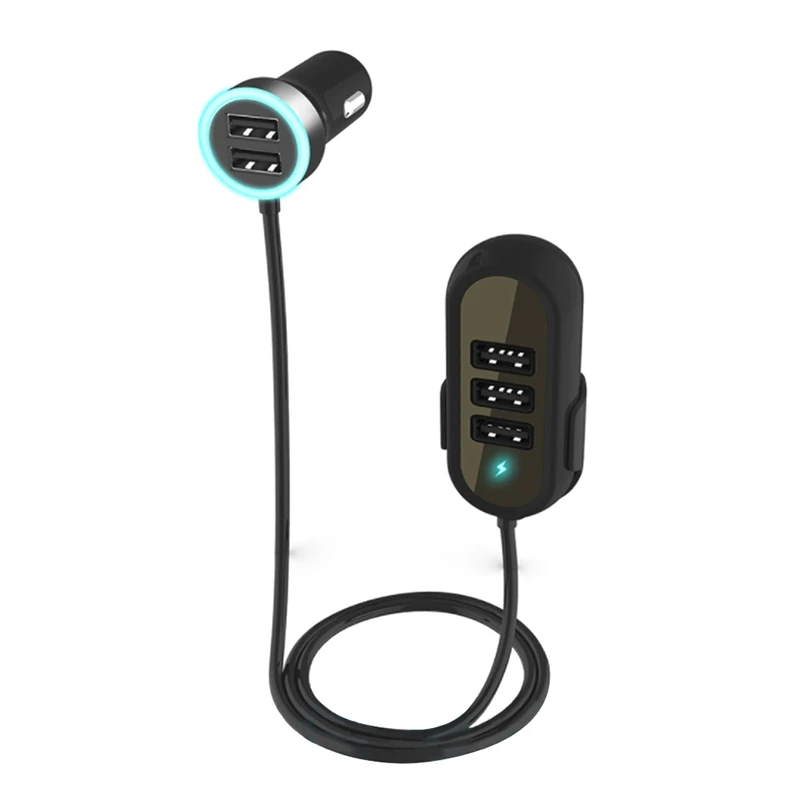 Многофункциональное 5 портов автомобильное зарядное устройство заднего сиденья