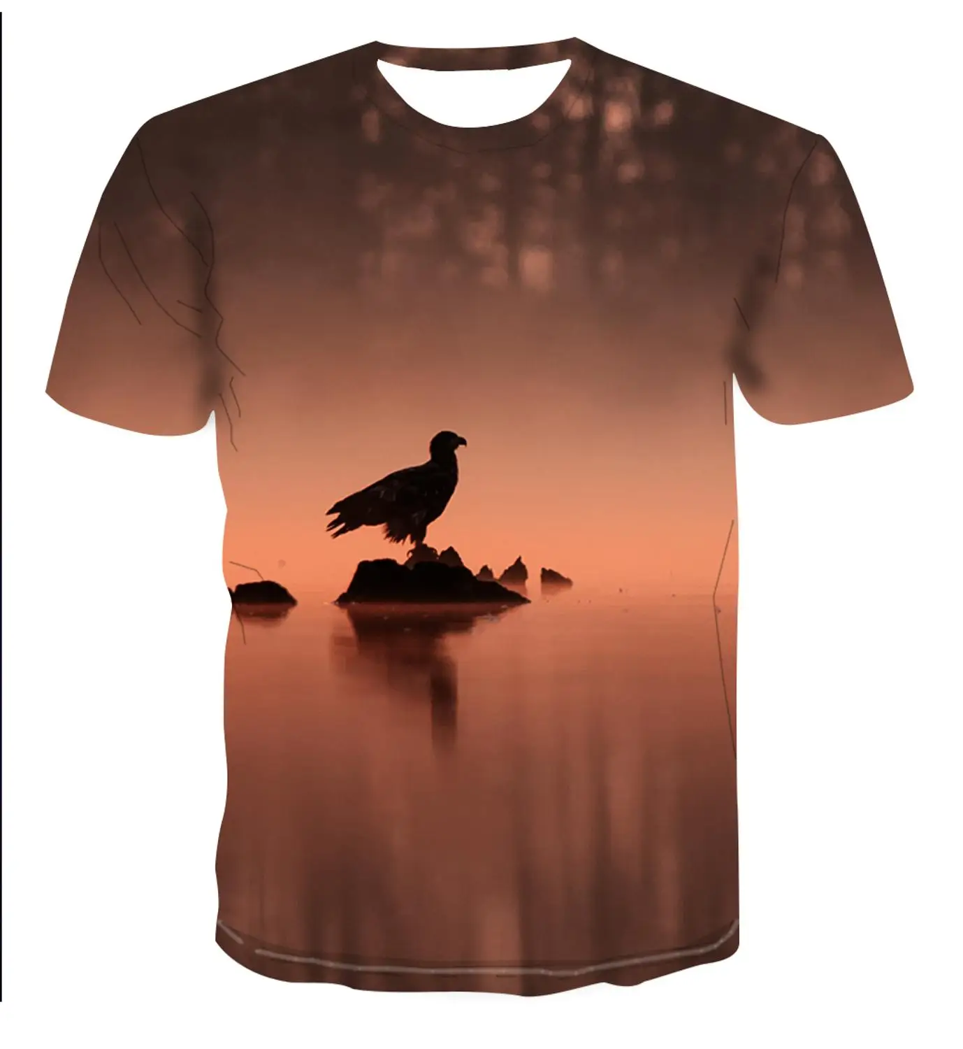 Летняя Новинка 2020 футболка с коротким рукавом 3D рисунком|Мужские футболки| |