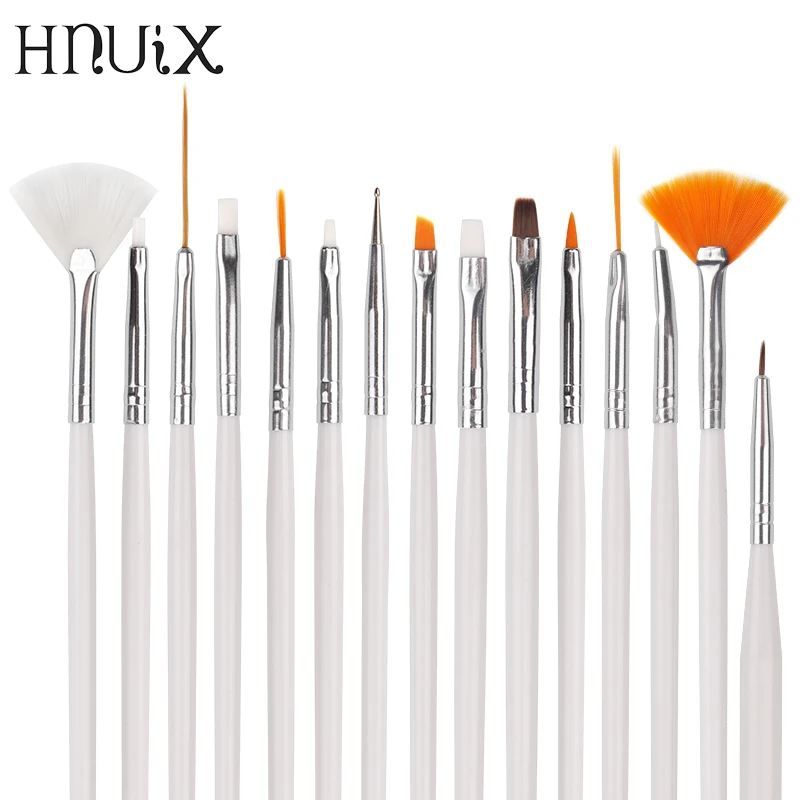 Кисти для ногтей маникюра Кисть геля 15 шт./компл. кисть Омбре градиента гель лака