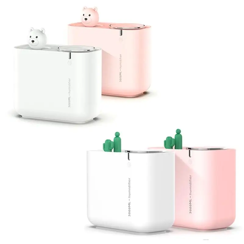 

Double Nozzle Humidifier Creative Cute Animal Large Capacity USB Silent Office Air Purifier Supersonic Wave Air Humidifier