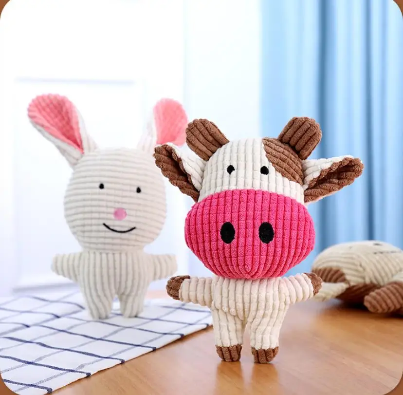 Различные плюшевые игрушки для животных прорезывания зубов домашних милые