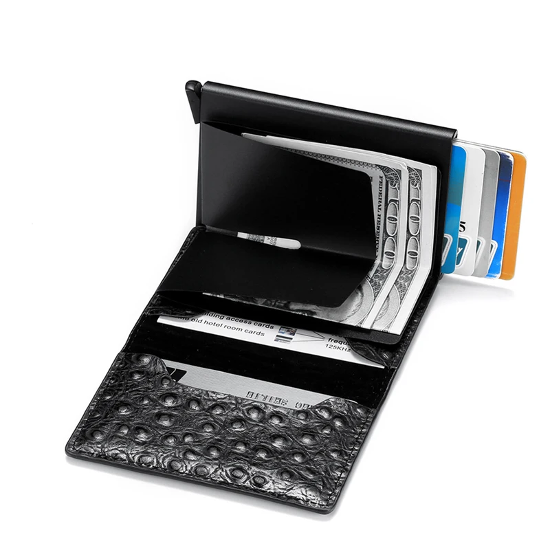 Новинка 2021 держатель для кредитных карт с рисунком страуса и RFID мужской