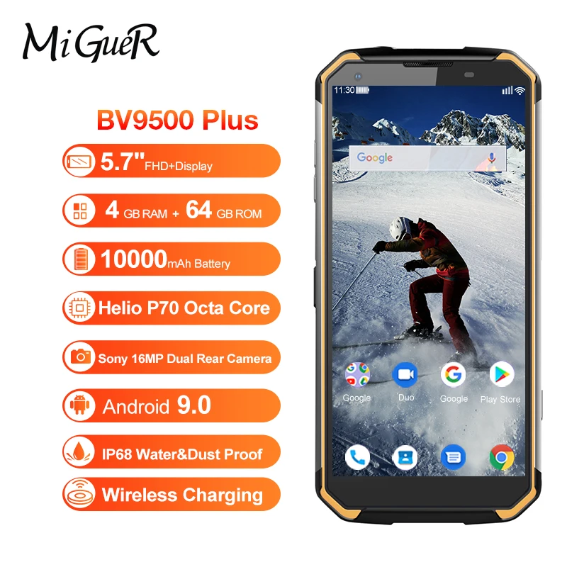 Blackview BV9500 PLUS смартфон с 5 7 дюймовым дисплеем восьмиядерным процессором MT6763T ОЗУ 4