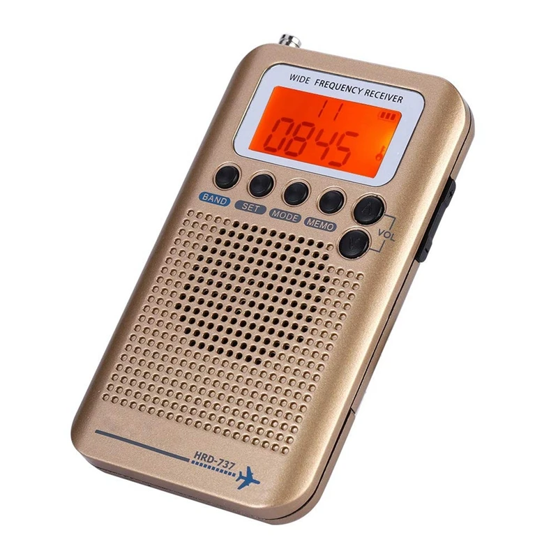 Портативный радиоприемник самолета Полнодиапазонный AIR/FM/AM/CB/SW/VHF ЖК дисплей с