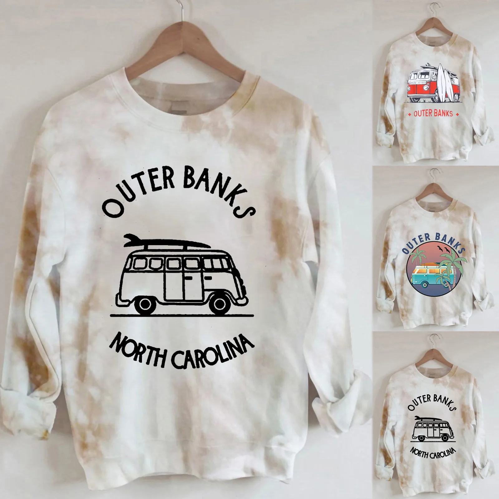 

Женская толстовка, топы, Повседневная Длинная толстовка Tie-dye, Женский пуловер на Хэллоуин, рубашки, блузки, толстовки с капюшоном худи