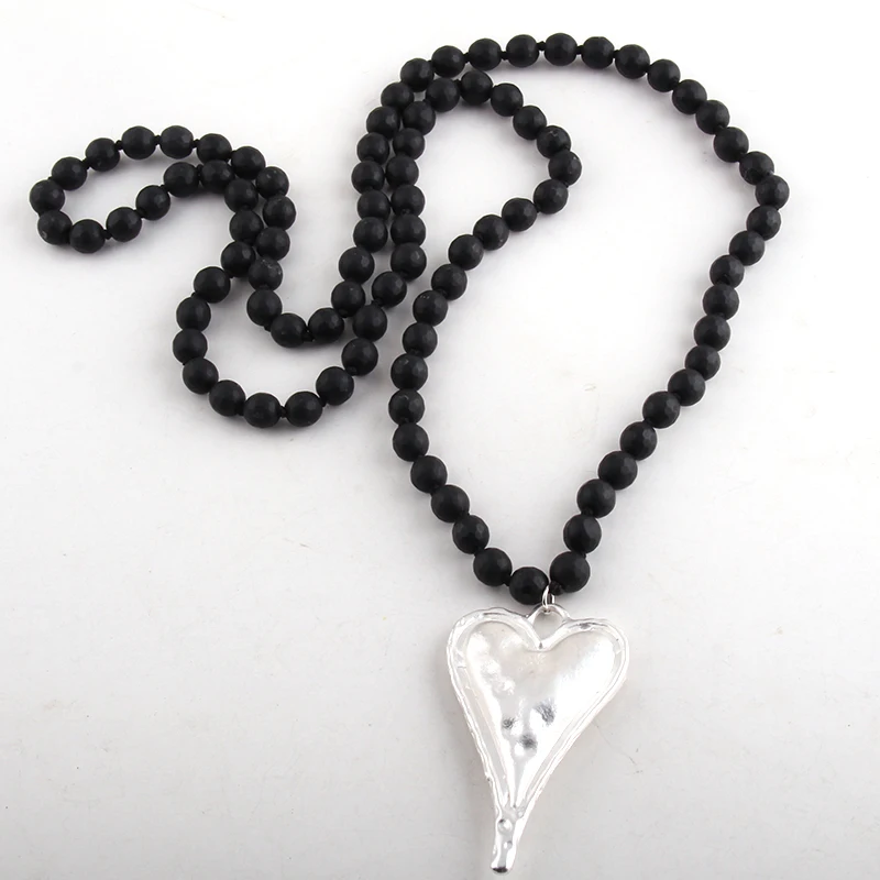 MOODPC модные богемные этнические ювелирные изделия с черным камнем длинные