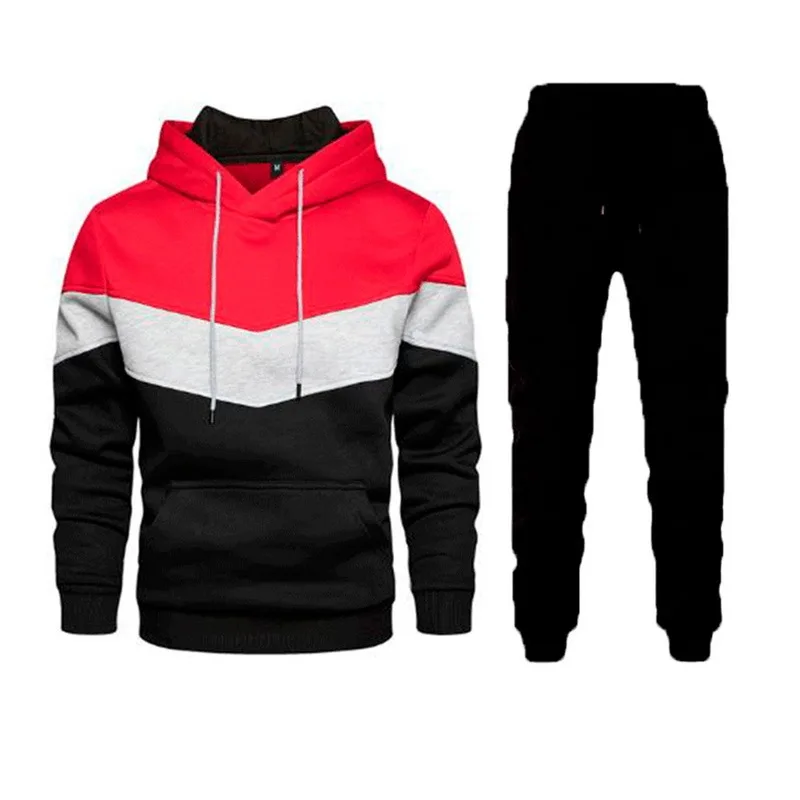 

Men's set Casual Autumn New Hoodies + Pants Tracksuit Sportswear Long Hooded Sweatshirts Set harajuku Male Clothes