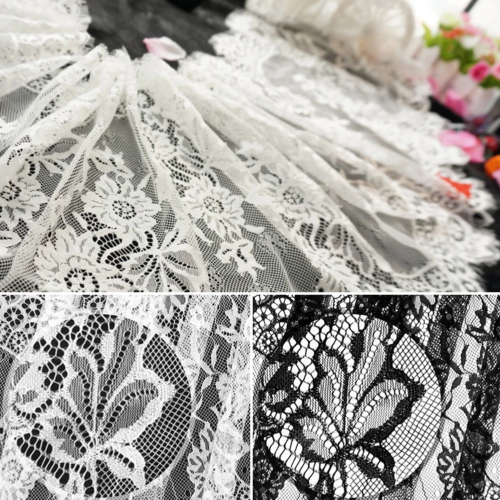 Французское нейлоновое кружево кружевная пряжа для стула с краями ресниц ткань