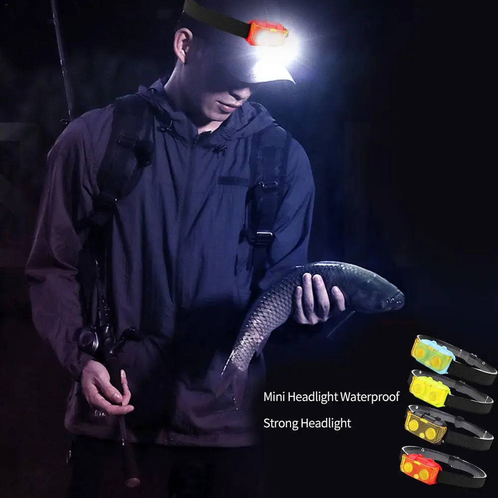 Портативный светодиодный мини-налобный фонарь COB для кемпинга на открытом