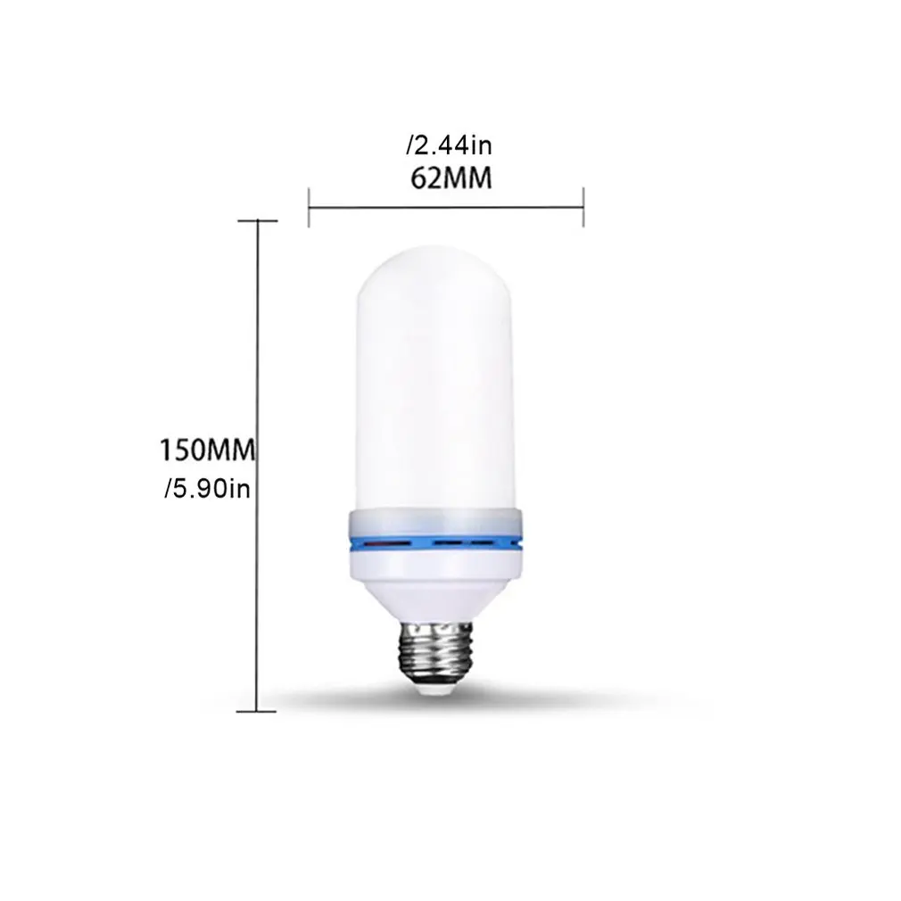 Светодиодная лампа E27 с эффектом пламени декоративный светильник имитацией