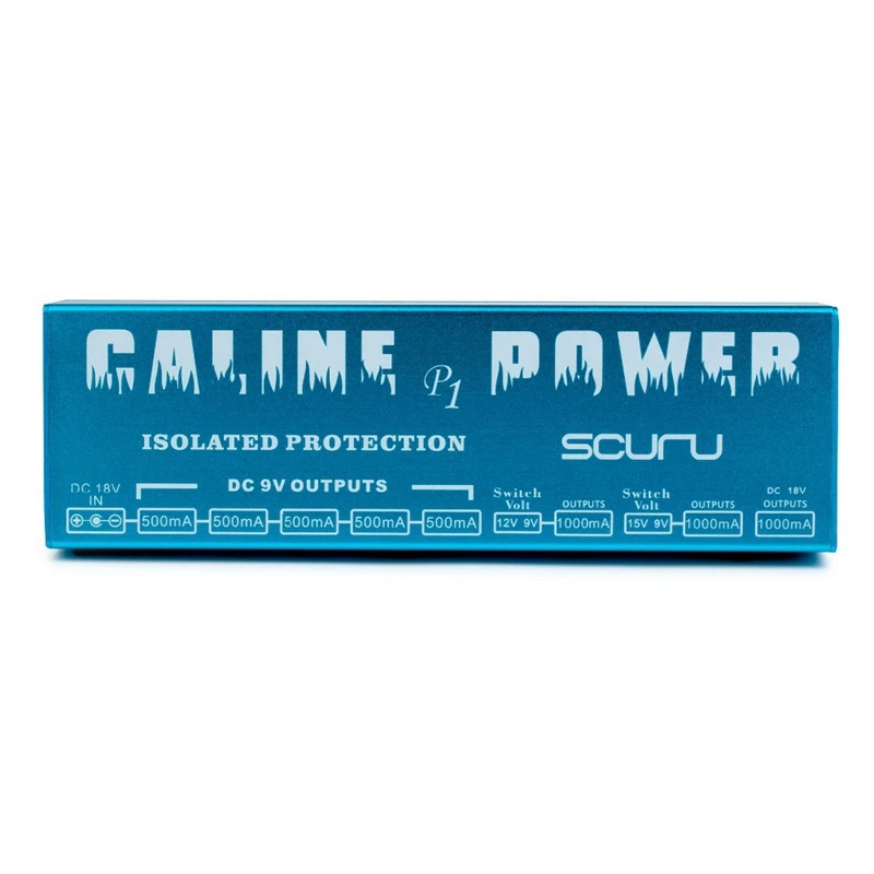 

Caline P1 Isolated Power Supply 18V 2A 36W Guitar Effects Pedal 8 Isolated Outputs Power Supply P1 Blue Color Guitar Accessories