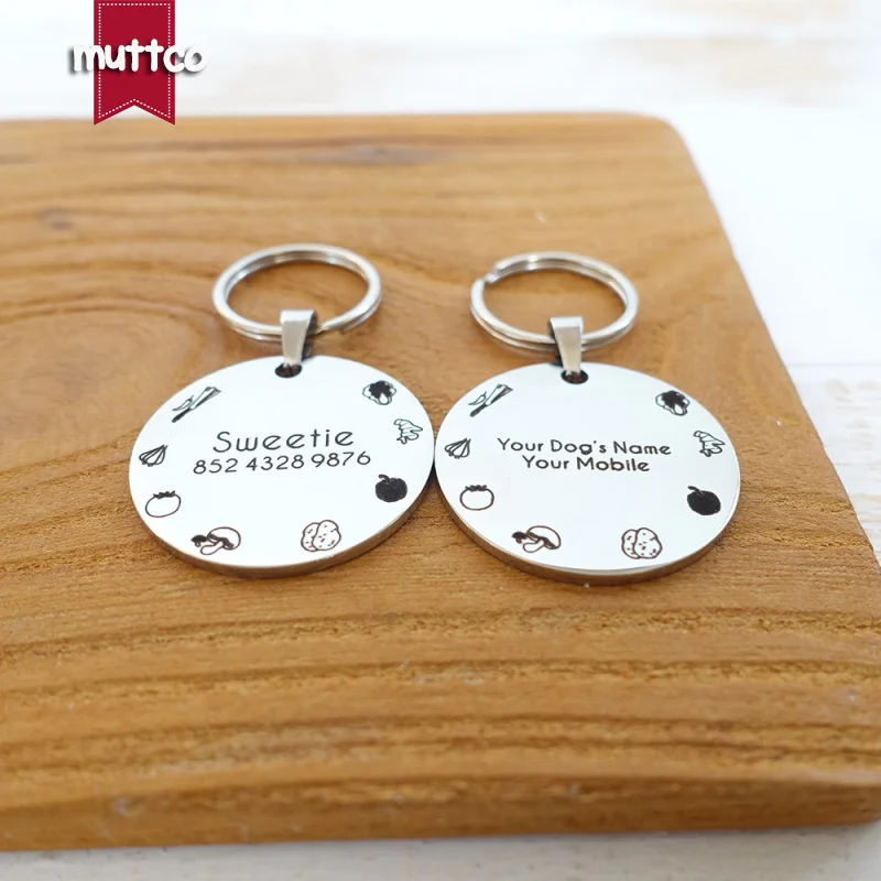 30 мм само-дизайн еда собака бирки id метки для домашних животных бирка подвеска