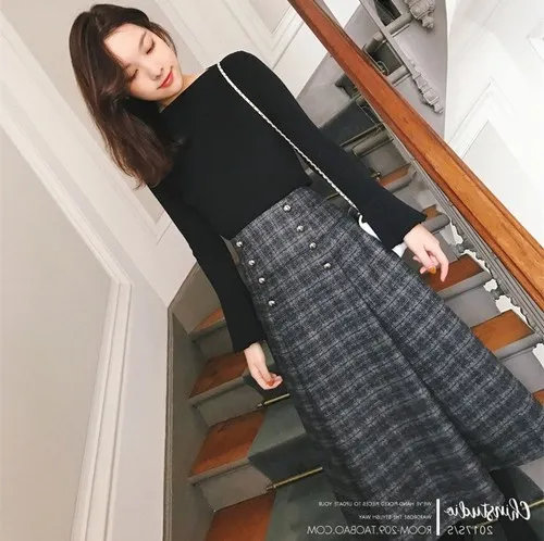 Осенне зимний вязаный свитер комплект из двух предметов Топ с длинным рукавом и