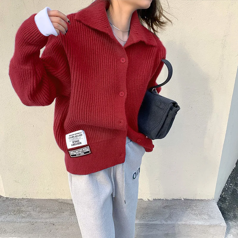 

Fashion Thick Sweater Jacket Winter New Gentle Wind Soft Waxy Plush Cardigan Fall 2021 Women Oversized Sweater