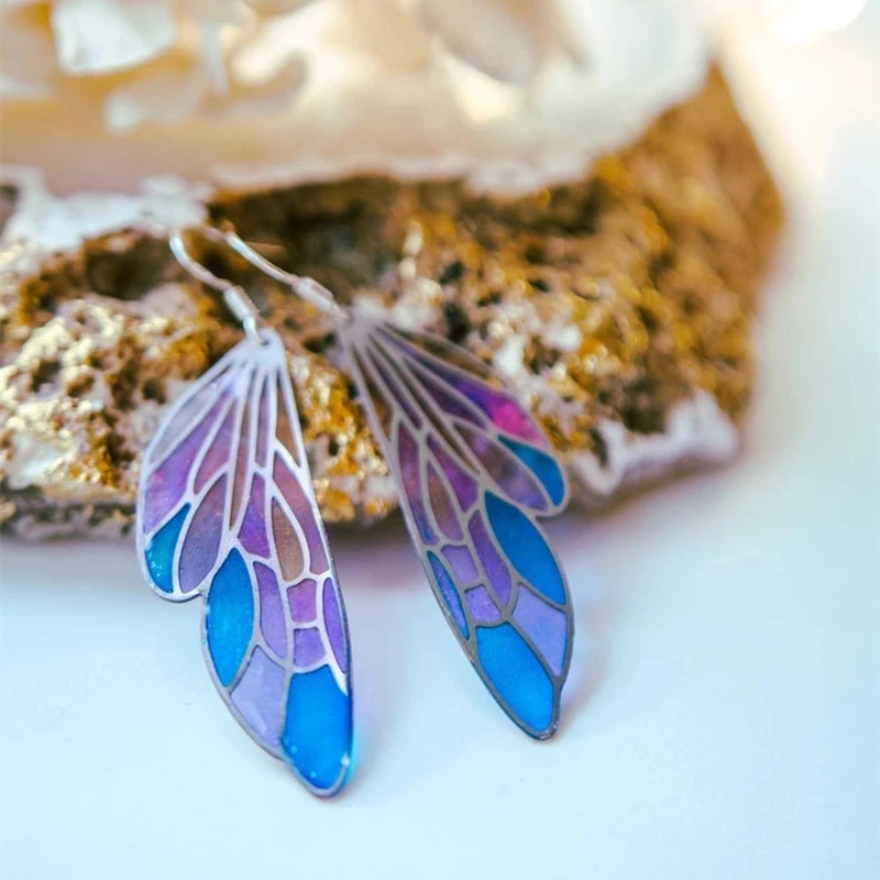 Богемные серьги в стиле сказочного крыла Фэнтези Висячие для женщин
