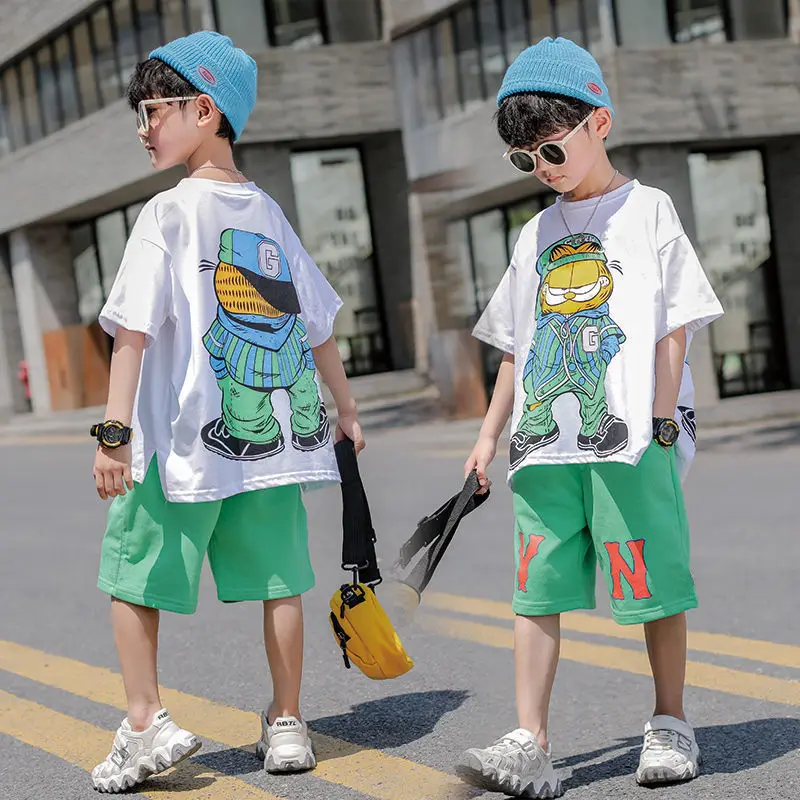 

Children's Summer Suit Toddler Boy Short-sleeved Clothes Suit T-shirt Shorts Suit 2-piece Suit Clothes Suit Children's Clothing