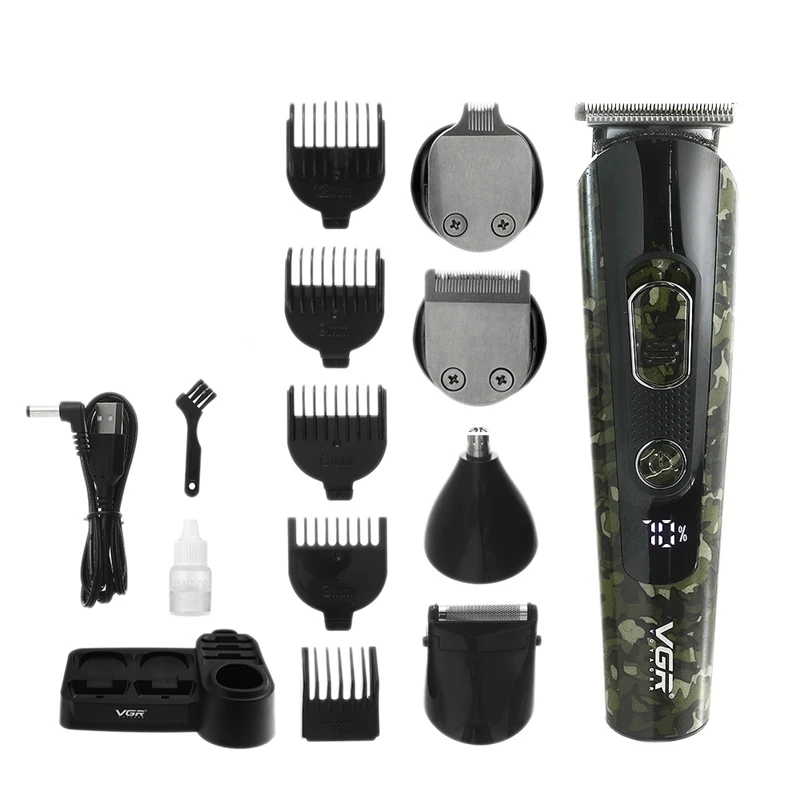 Máquina de Cortar Aparador de Pêlos Máquina de Corte de Cabelo 5 em 1 Multifuncional Cabelo Elétrica Nariz Vgr V-102