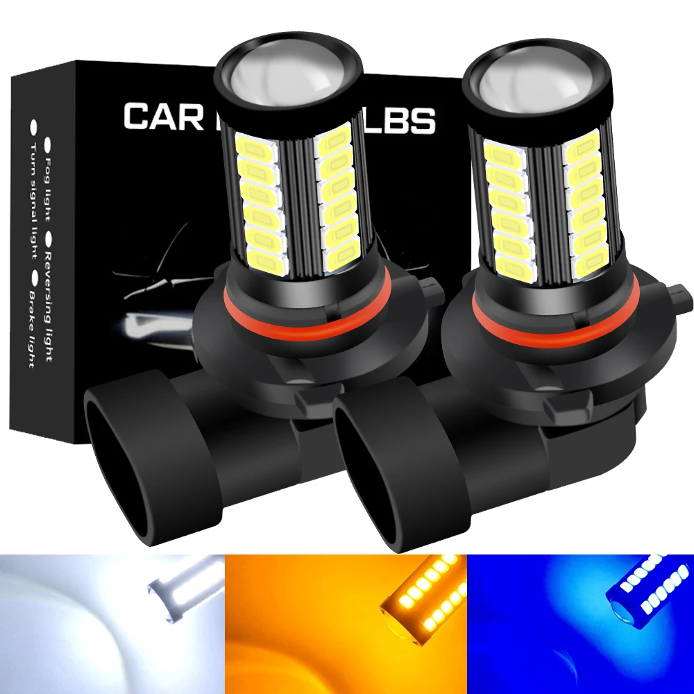 

2x Led Fog Lights H11 H8 H16 JP/EU HB4 HB3 9006 9005 H13 5730 33SMD 1500LM 6000K 12V White Auto LED Fog Lamps 12v Ice Blue Red