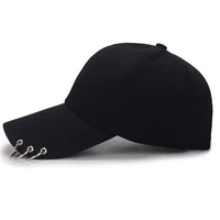 unisex casual baseball caps adjustable snapback hats for men hip hop hat women men black white baseball cap hat with rings