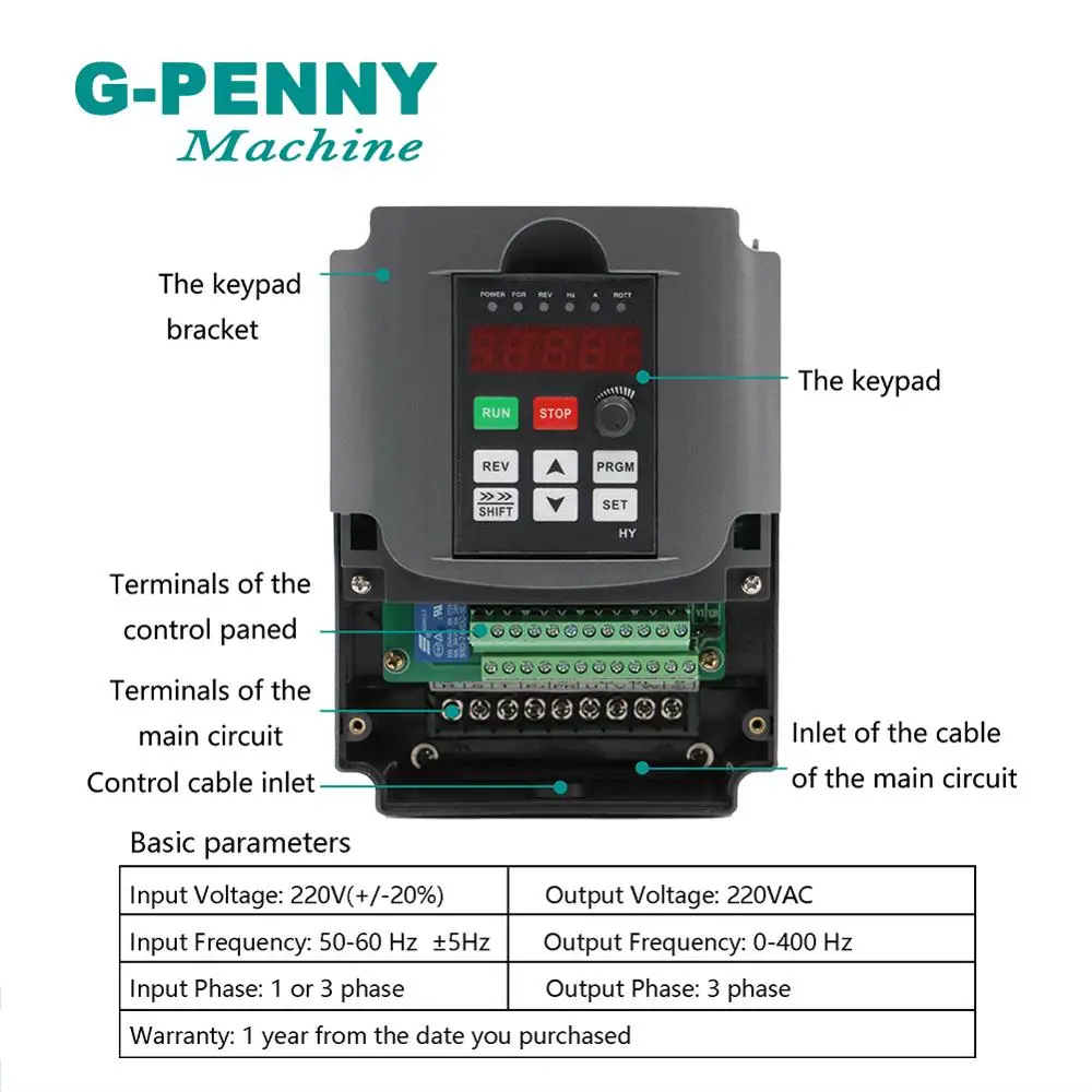 Преобразователь частоты 220 В/110 кВт 1 л.с. или 3HP вход выход CNC шпиндель двигатель