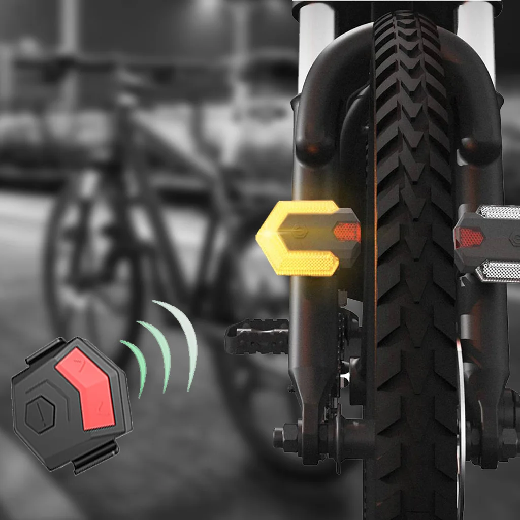 

Bike Turn Signals Front and Rear Light with Smart Wireless Remote Control Bicycle Taillight for Cycling Safety Warning Lamp
